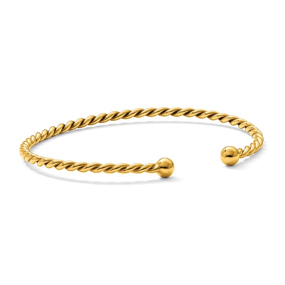 Herco 14K Polished Twisted 2.7mm Cuff Bangle