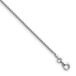 Herco 14K White Gold Rhodium-plated Polished 1.5mm Solid Franco 22 Inch Chain
