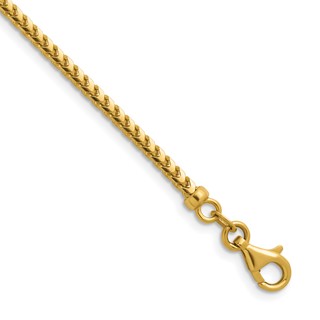 Herco 14K Polished 2.4mm Solid Franco 22 Inch Chain