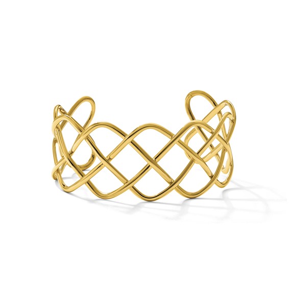 Herco 14K Polished Fancy Cuff Bangle