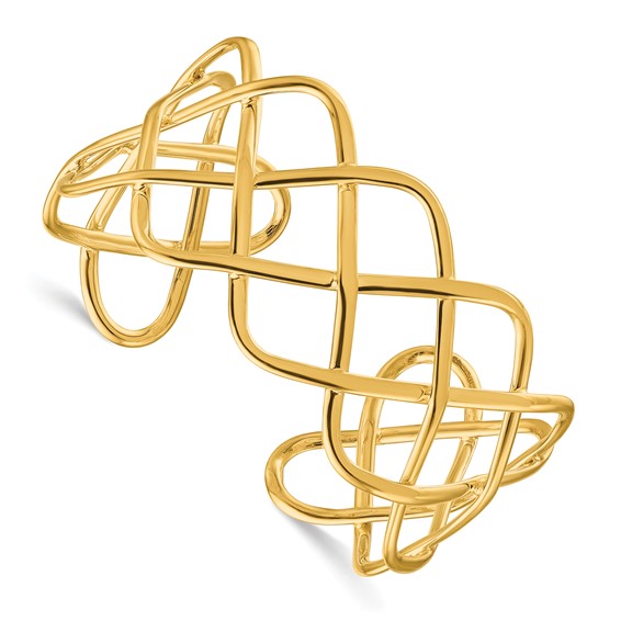 Herco 14K Polished Fancy Cuff Bangle