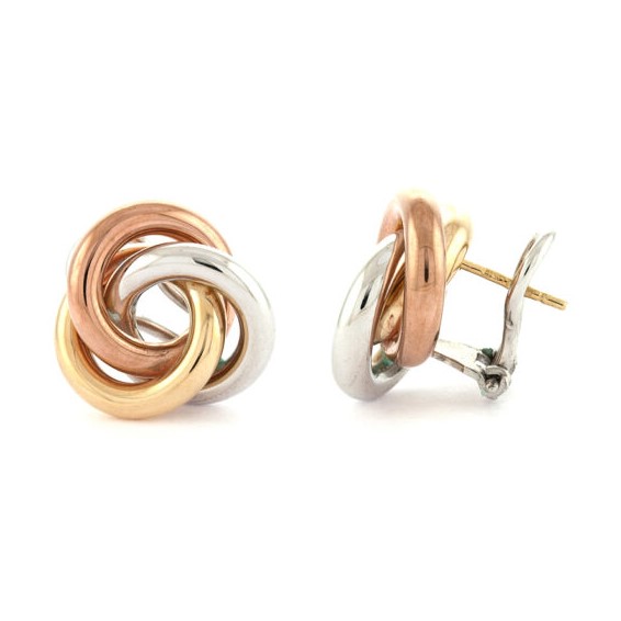 Herco 14K Tri-Color Gold Tri-circle 18MM