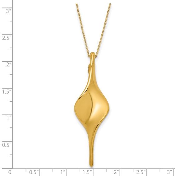 Herco 14K Gold Twist Shape Charm 58MM