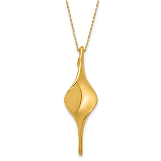 Herco 14K Gold Twist Shape Charm 58MM