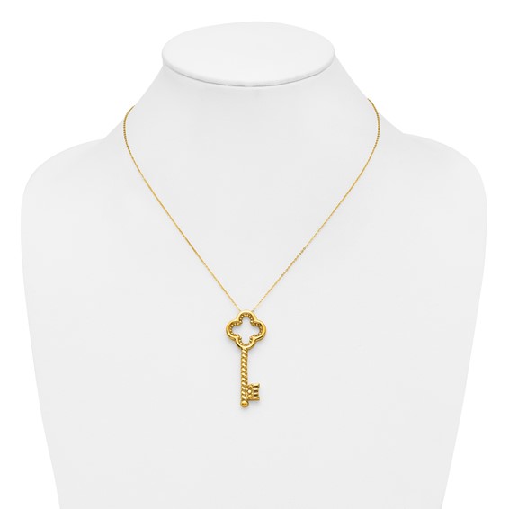 Herco 14K Gold Necklace Key 50MM