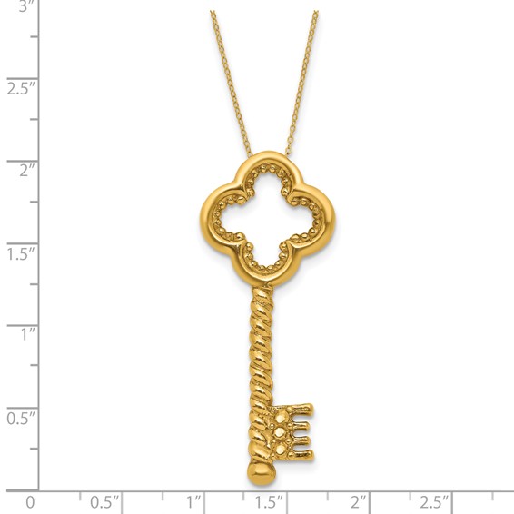 Herco 14K Gold Necklace Key 50MM