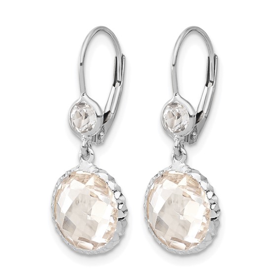 Herco Gold Polished Gemstone Dangle Earrings