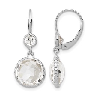 Herco Gold Polished Gemstone Dangle Earrings