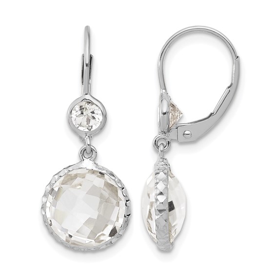 Herco Gold Polished Gemstone Dangle Earrings