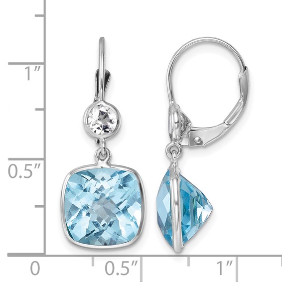 Herco Gold Polished Gemstone Leverback Earrings