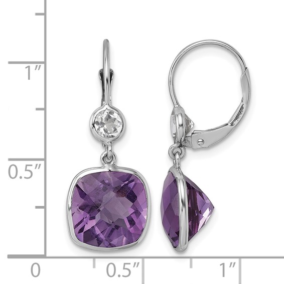 Herco Gold Polished Gemstone Leverback  Earrings