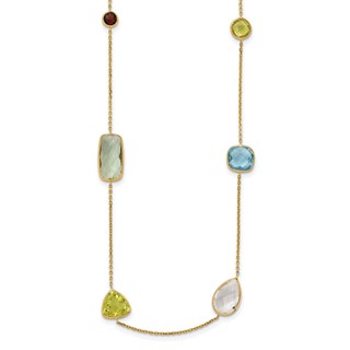 HERCO Gold Multi Colored Gemstone Necklaces