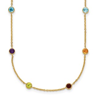 HERCO Gold Multi Colored Gemstone Necklaces