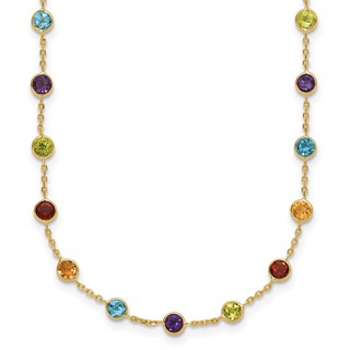 HERCO Gold Multi Colored Gemstone Necklaces