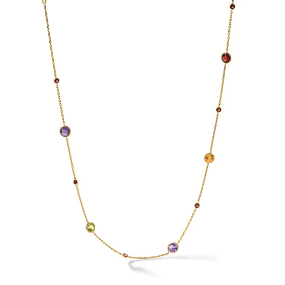 HERCO Gold Multi Colored Gemstone Necklaces