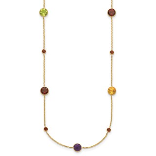 HERCO Gold Multi Colored Gemstone Necklaces