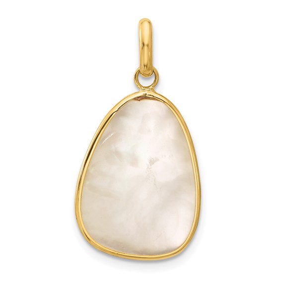 Herco 14K Polished Mother of Pearl Pendant