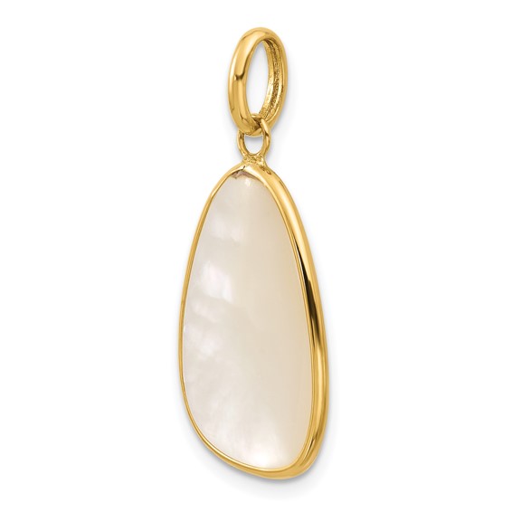 Herco 14K Polished Mother of Pearl Pendant