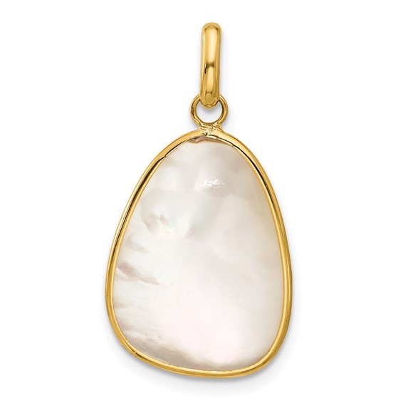Herco 14K Polished Mother of Pearl Pendant