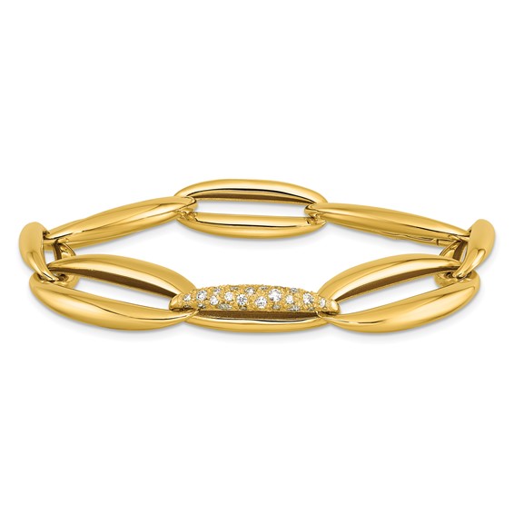 HERCO Gold Shiny Mixed Oval Link Bracelets