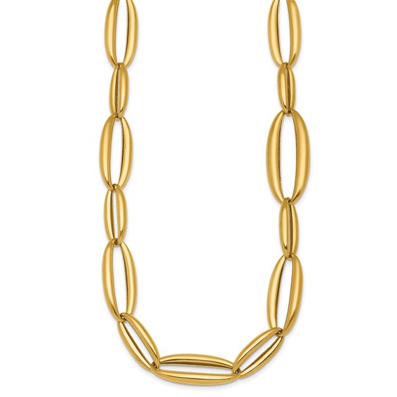 HERCO Gold Shiny Mixed Oval Link Necklaces