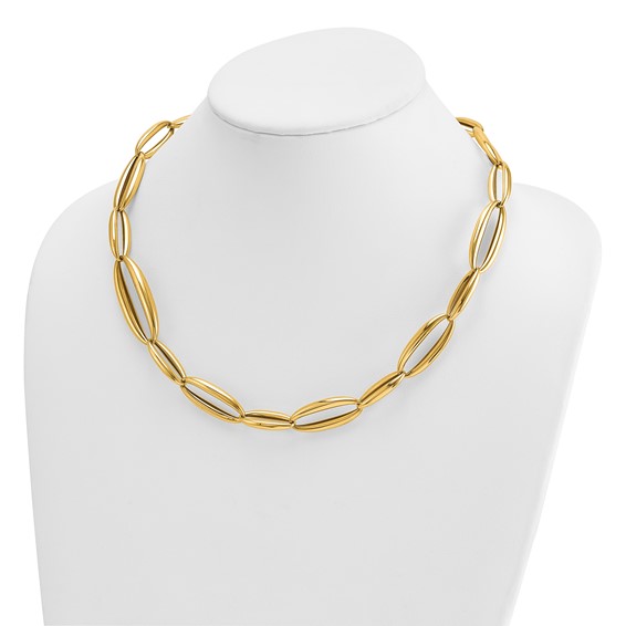 HERCO Gold Shiny Mixed Oval Link Necklaces