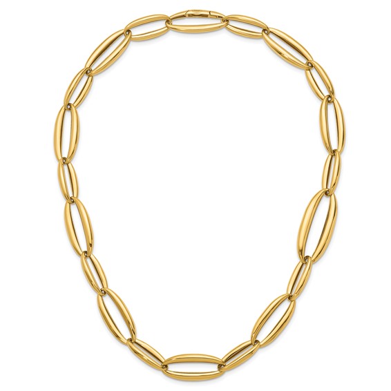 HERCO Gold Shiny Mixed Oval Link Necklaces