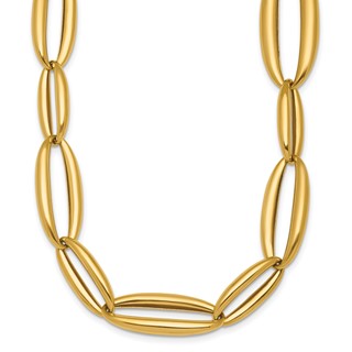 HERCO Gold Shiny Mixed Oval Link Necklaces