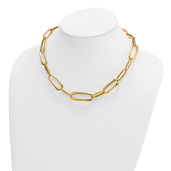 HERCO Gold Shiny Mixed Link Necklaces