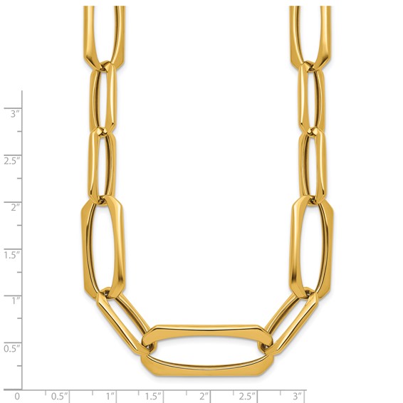 HERCO Gold Shiny Mixed Link Necklaces