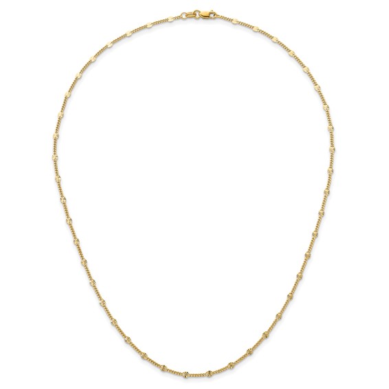 Herco Gold Diamond-Cut Fancy Link Chain