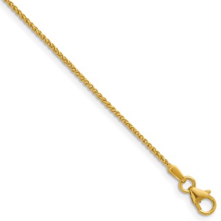 Herco 14K Polished 1.3mm Solid Spiga 22 Inch Chain