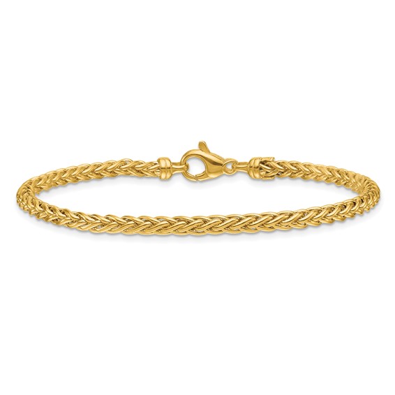 Herco 14K Polished 3.1mm Wheat 7.5 Inch Chain Bracelet