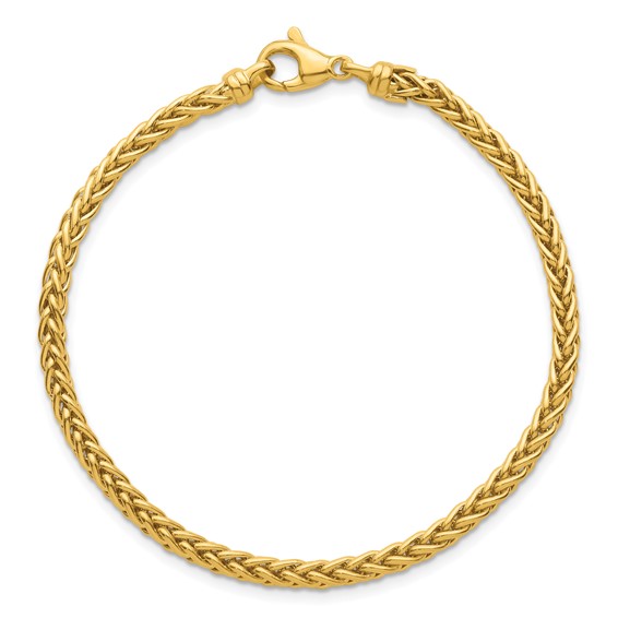 Herco 14K Polished 3.1mm Wheat 7.5 Inch Chain Bracelet