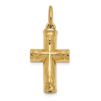 Sentimental Expressions 14K Yellow Gold Cross Ash Holder Pendant view 3