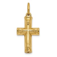 Sentimental Expressions 14K Yellow Gold Cross Ash Holder Pendant view 1