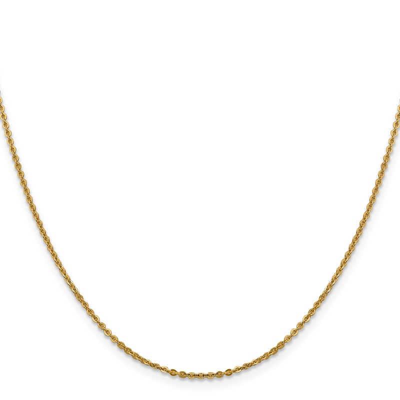 14K 1.7mm Flat Cable Chain