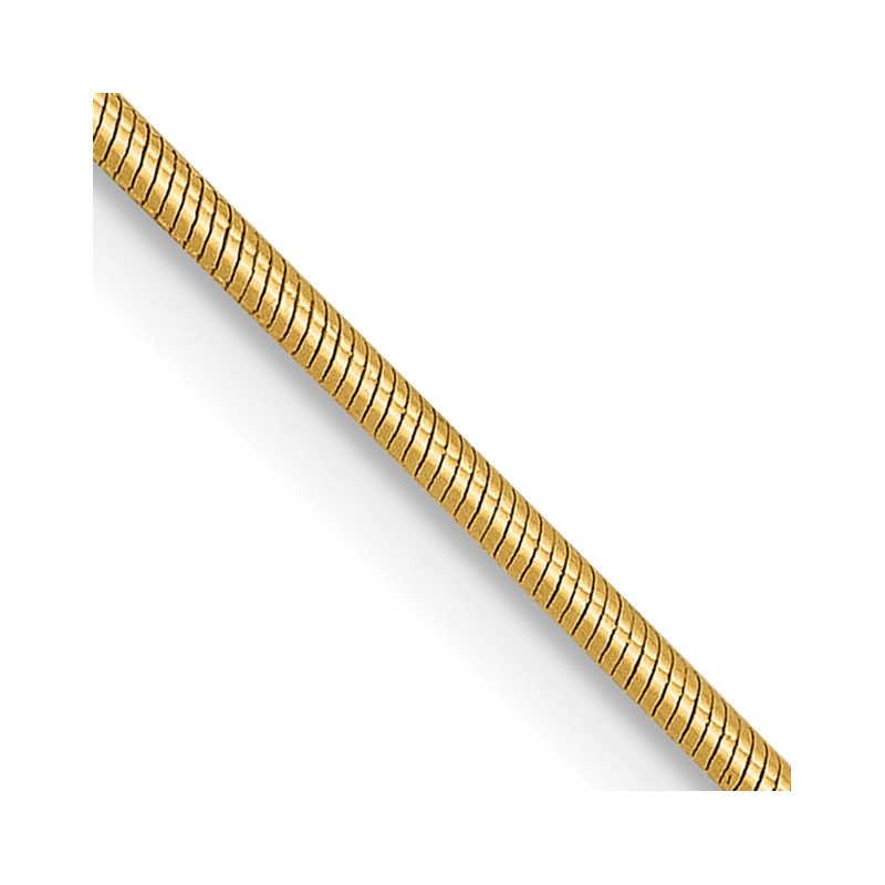 14K .9mm Round Snake Chain