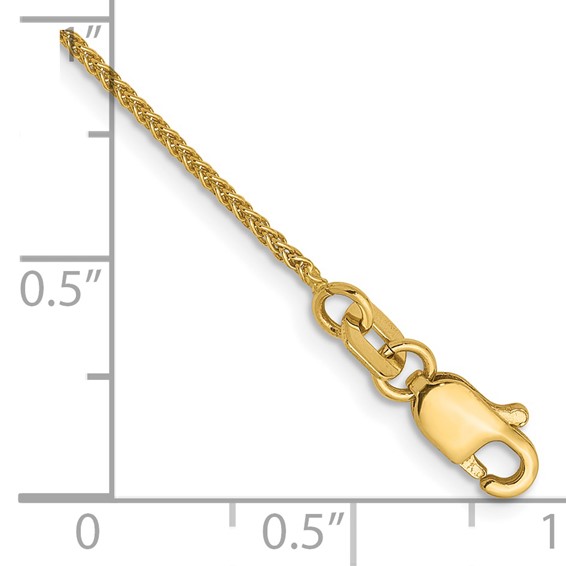 Leslie's 14K 1.0mm Spiga Chain Anklet