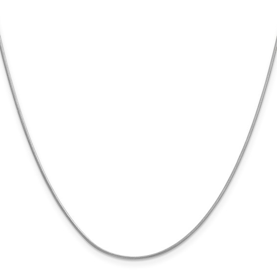Leslie's 14K White Gold .9mm Round Snake Chain