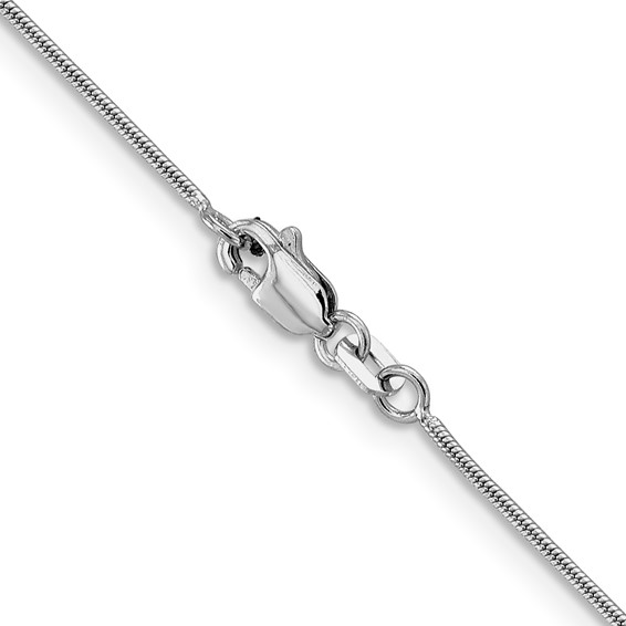 Leslie's 14K White Gold .9mm Round Snake Chain
