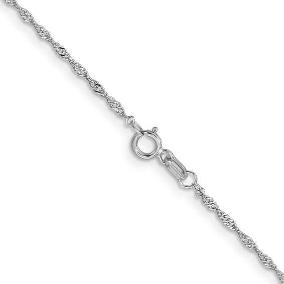 Leslie's 14K White Gold 1mm Singapore with Lobster Clasp Chain