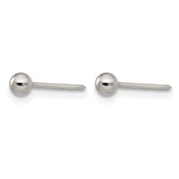 Inverness Titanium 3mm Ball Post Piercing Earrings view 2