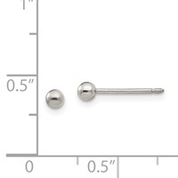Inverness Titanium 3mm Ball Post Piercing Earrings view 4
