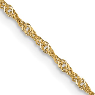 Leslie's 14K 1mm Singapore with Lobster Clasp Chain