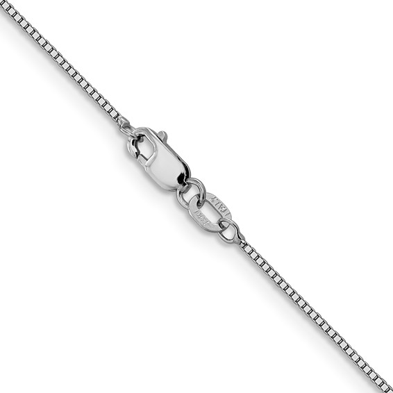 Leslie's 14K White Gold .8mm Box with Lobster Clasp Chain