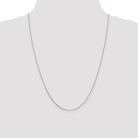 Leslie's 14K White Gold .8mm Box with Lobster Clasp Chain