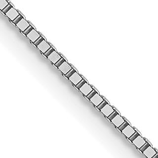 Leslie's 14K White Gold .8mm Box with Lobster Clasp Chain