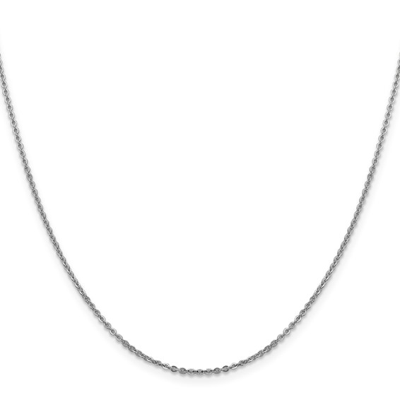Leslie's 14K White Gold 1.7mm Flat Cable Chain