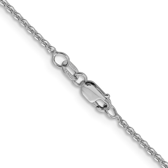 Leslie's 14K White Gold 1.7mm Flat Cable Chain